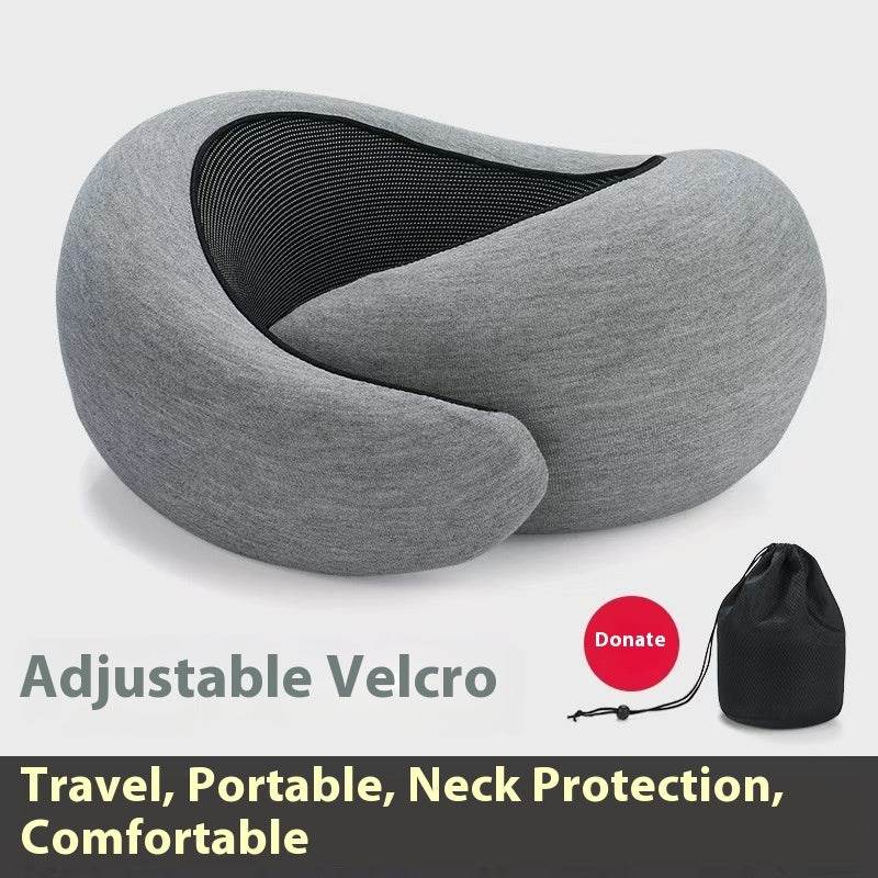 Soft Memory Foam Travel Neck Pillow U Shape Adjustable Support Comfortably Sleeping On Plane Car Office Noon Break - ProTrendyz
