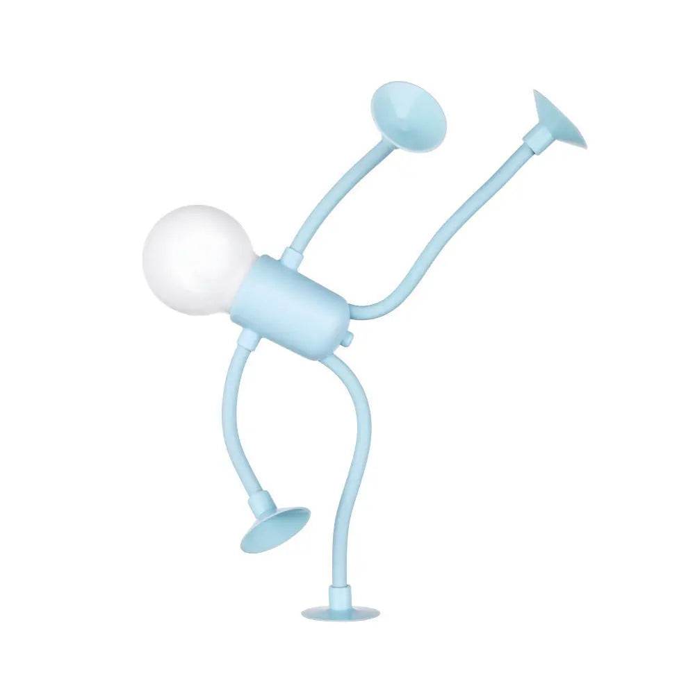 Changeable Shape Funny Sportsman Night Light Versatile Lamp Creative Funny Quirky Button Battery Desk Lamp Ornament Vacuum Suction - ProTrendyz