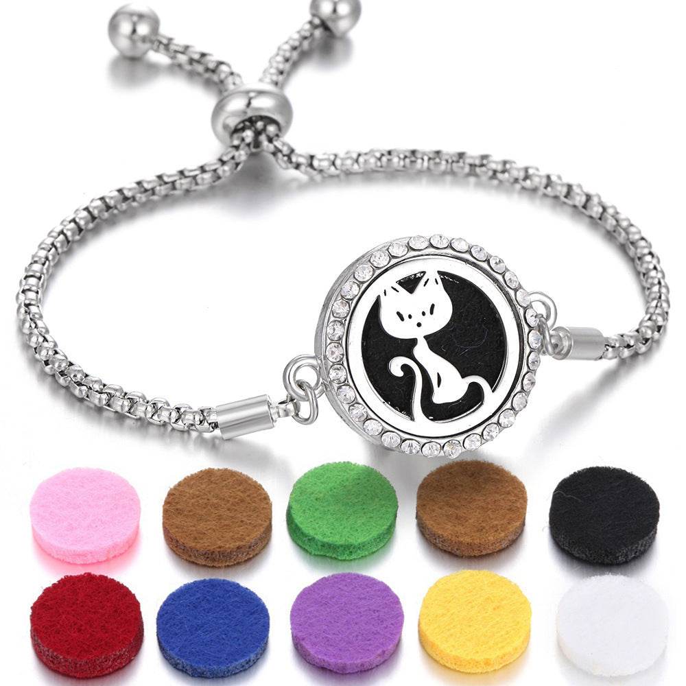 2024 New Kaleidoscope Aromatherapy Bracelet Perfume Essential Oil Diffuser Locket Bracelet Charms Women Aroma Diffuser Jewelry - ProTrendyz