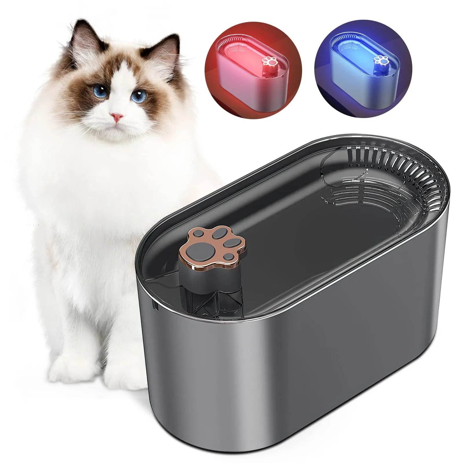 3L Cat Water Fountain Filter Automatic Drinker For Dogs Cats Pet Water Dispenser Ultra-Quiet Water Dispenser With LED Light Pet Products - ProTrendyz