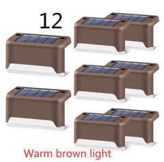 New Upgrade Waterproof LED Solar Fence Lamp Solar Deck Lights Solar Step Light Outdoor For Patio Stairs Garden Pathway Step Yard - ProTrendyz