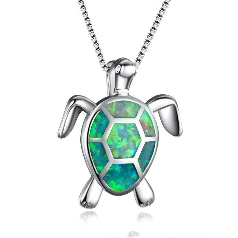 Fashion Turtle Simple Necklace Stud Earrings Set - ProTrendyz