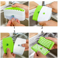 Creative Kitchen Knife And Fork Chopsticks Cleaning Brush With Suction Cup Fruit And Vegetable Cleaning Brush Kitchen Cleaning Brush Convenient Make Life Easier - ProTrendyz
