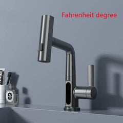 Intelligent Digital Display Faucet Pull-out Basin Faucet Temperature Digital Display Rotation - ProTrendyz