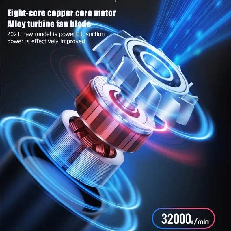 Powerful Car Vacuum Cleaner Wireless Rechargeable High-power Powerful Small Mini Portable - ProTrendyz