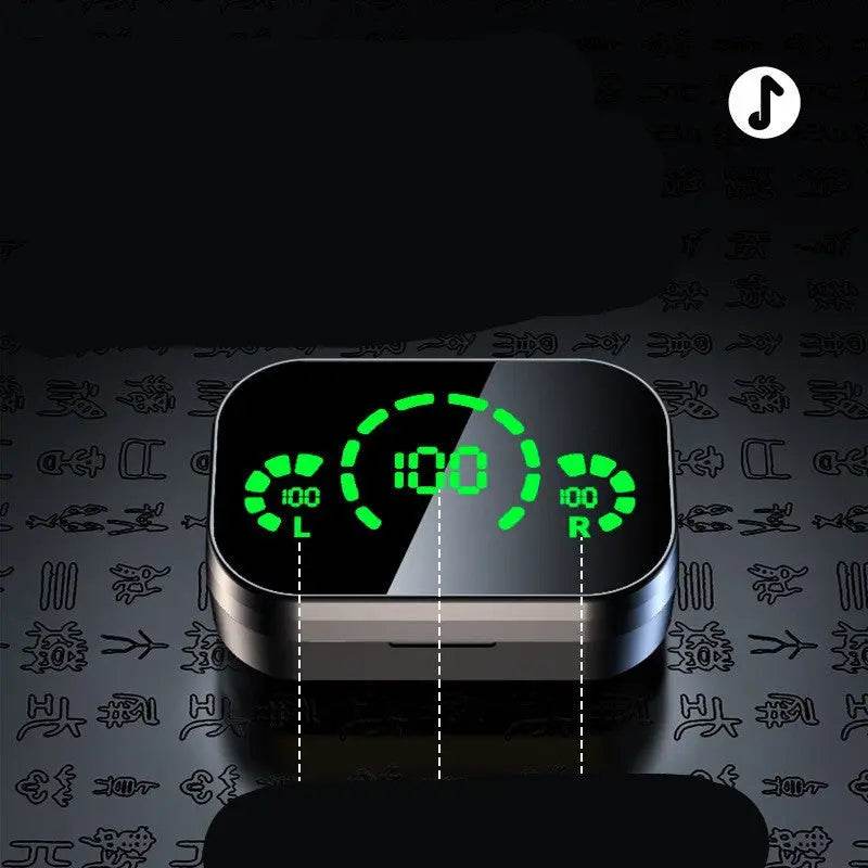 YD03 Wireless Bluetooth-compatible Headset TWS Large Screen Smart Digital Display In Ear Breathing Light - ProTrendyz
