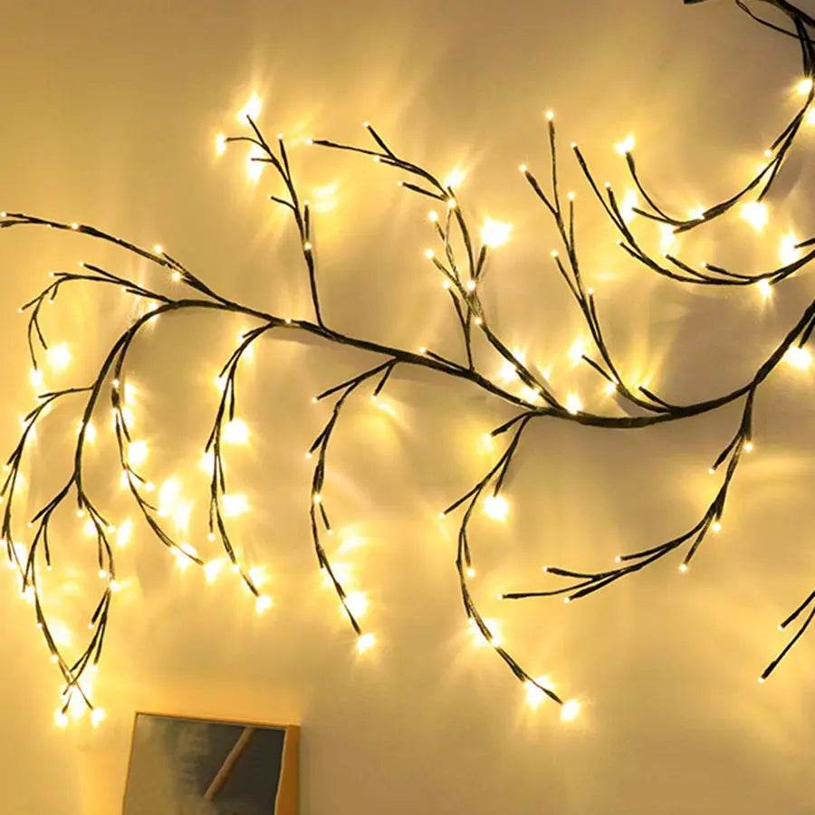 Vines With Lights Christmas Garland Light Flexible DIY Willow Vine Branch LED Light For Room Wall Wedding Party Decor - ProTrendyz