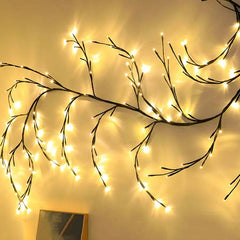 Vines With Lights Christmas Garland Light Flexible DIY Willow Vine Branch LED Light For Room Wall Wedding Party Decor - ProTrendyz