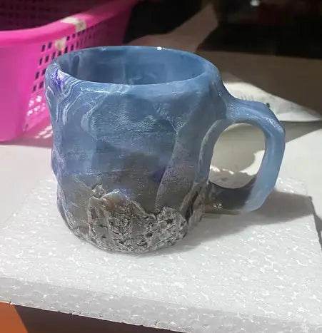 400ml Resin Mineral Crystal Coffee Mugs With Handles Elegant Fake Mineral Crystal Cup For Workplace Home Decor Christmas Gift Kitchen Gadgets - ProTrendyz