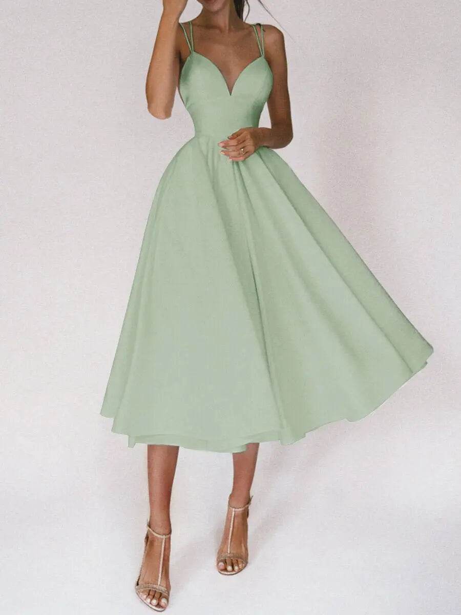 Sexy V-neck Suspender Dress Summer Fashion A-Line Long Dresses For Women - ProTrendyz