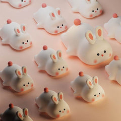 Cute LED Night Light Touch Sensor Cartoon Kid's Nightlights Big Face Rabbit Silicone Night Light Christmas Gift Bedside Lamp Home Decor - ProTrendyz