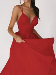 Sexy V-neck Suspender Dress Summer Fashion A-Line Long Dresses For Women - ProTrendyz