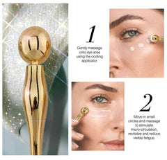 Eye Cream Stick Roller For Face Metal Spatula Puff Applicator Eye Cream Massager Facial Cream Massage Sticks Eye Metal Makeup Spatula Eye Wand 10cm - ProTrendyz