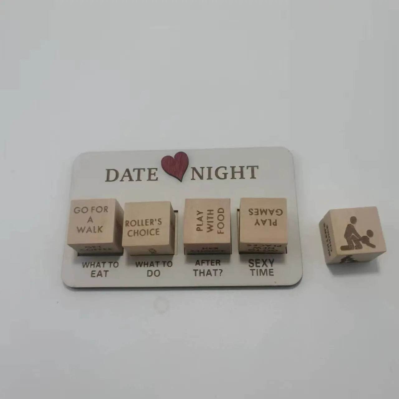Wooden Date Night Dice Wooden Date Night Ideas Game Dice Romantic Couple Date Night Game Action Decision Dice Games For Couple - ProTrendyz
