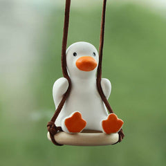 Car Pendant Cute Anime Little Duck Swing Auto Rearview Mirror Hanging Ornaments Interior Decoraction Accessories For Girls Gifts - ProTrendyz