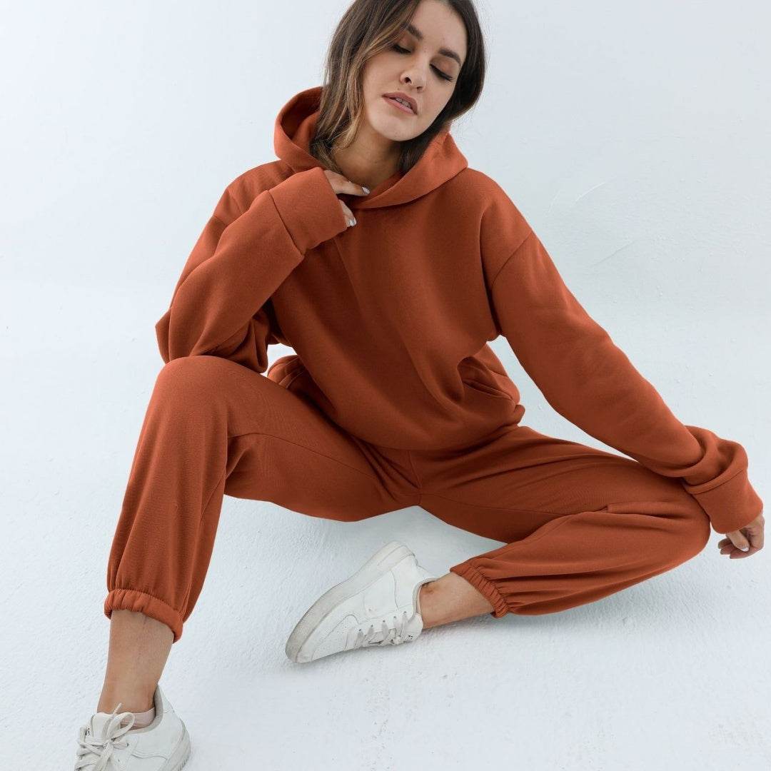 Women's Casual Hooded Sweater Two-piece Suit Clothes Hoodie Tracksuit - ProTrendyz
