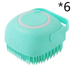 Silicone Dog Bath Massage Gloves Brush Pet Cat Bathroom Cleaning Tool Comb Brush For Dog Can Pour Shampoo Dog Grooming Supplies - ProTrendyz