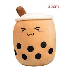 Cute Fruit Drink Plush Stuffed Soft Strawberry Milk Tea Plush Boba Tea Cup Toy Bubble Tea Pillow Cushion Kids Gift US - ProTrendyz