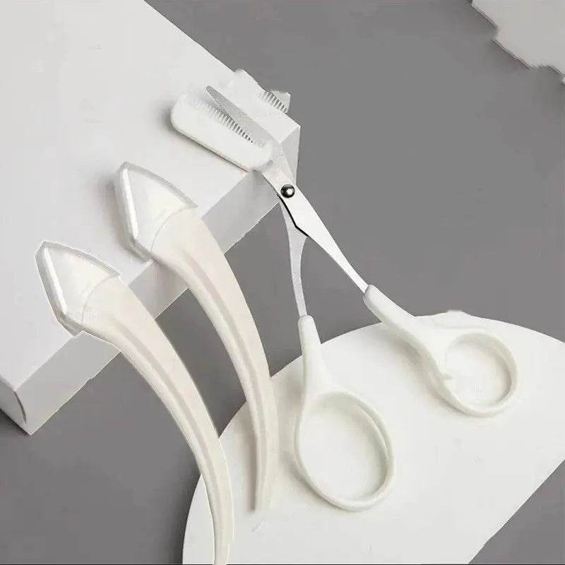 Eyebrow Trimming Knife With Comb Curved Moon Small Beauty Supplies Gadgets - ProTrendyz