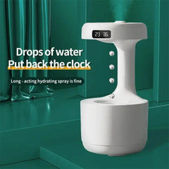 Bedroom Anti-Gravity Humidifier With Clock Water Drop Backflow Aroma Diffuser Dry Nose Large Capacity Office Bedroom Mute Heavy Fog Household Sprayer US - ProTrendyz