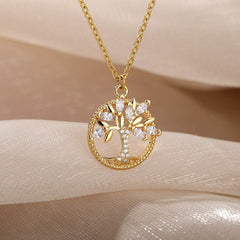Hollow Tree Of Life Necklace Jewelry Pendant Female 18K - ProTrendyz