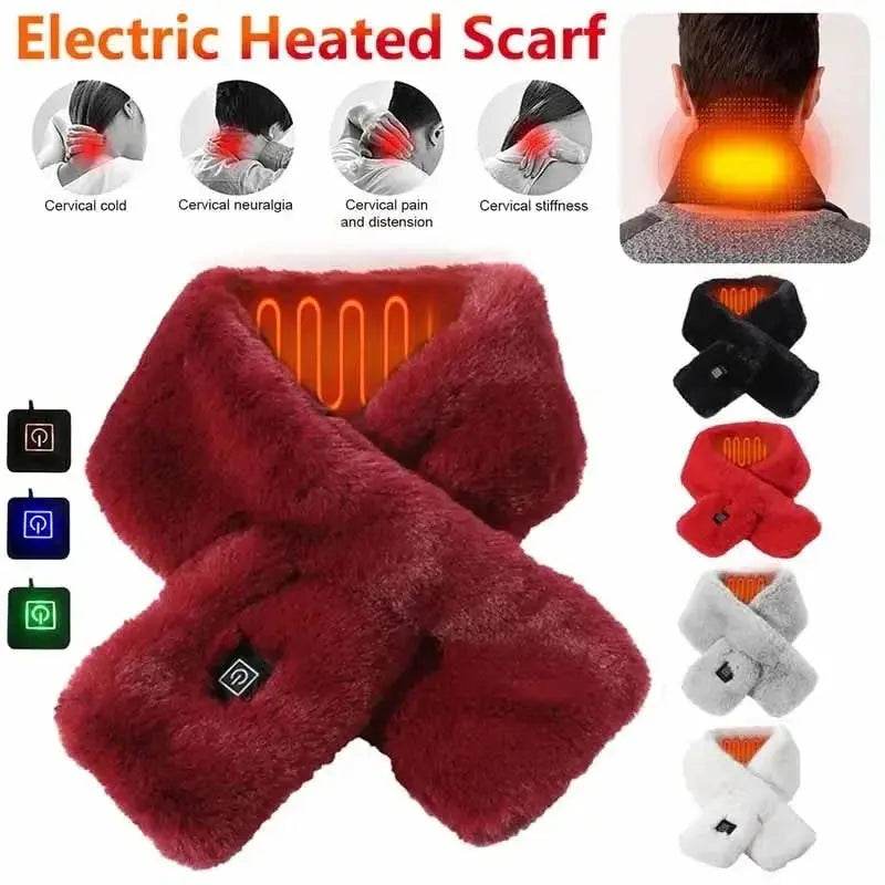 Heating Scarf USB Electric Heated Neck Wrap Heating Pad Pain Relief Three-gear Temperature Control Neck Warmer For Women Men - ProTrendyz