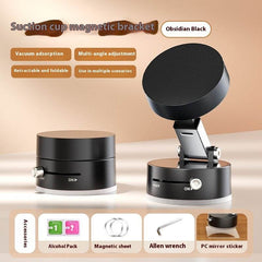 Foldable Magnetic Vacuum Car Phone Holder Foldable Suction Cup With Suction Cup Hands-Free Navigation For Smart Phone - ProTrendyz