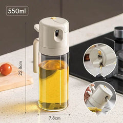 2 In 1 Oil Sprayer Bottle BBQ Cooking Oil Dispenser Olive Oil Pourers Sprayer Kitchen Baking Oil Mister Vinegar Bottle - ProTrendyz