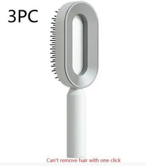 Self Cleaning Hair Brush For Women One-key Cleaning Hair Loss Airbag Massage Scalp Comb Anti-Static Hairbrush - ProTrendyz