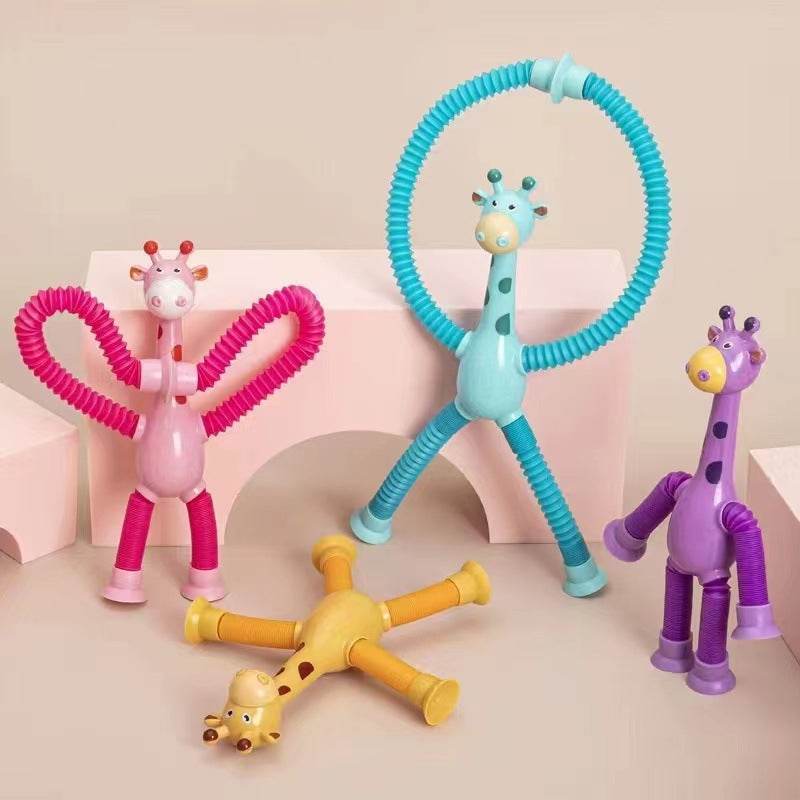 Giraffe Tubes Sensory Toys Novelty Spring Fidget Toy Stretch Tube Stress Relief Toy For Kid Birthday Gift Party Favors - ProTrendyz