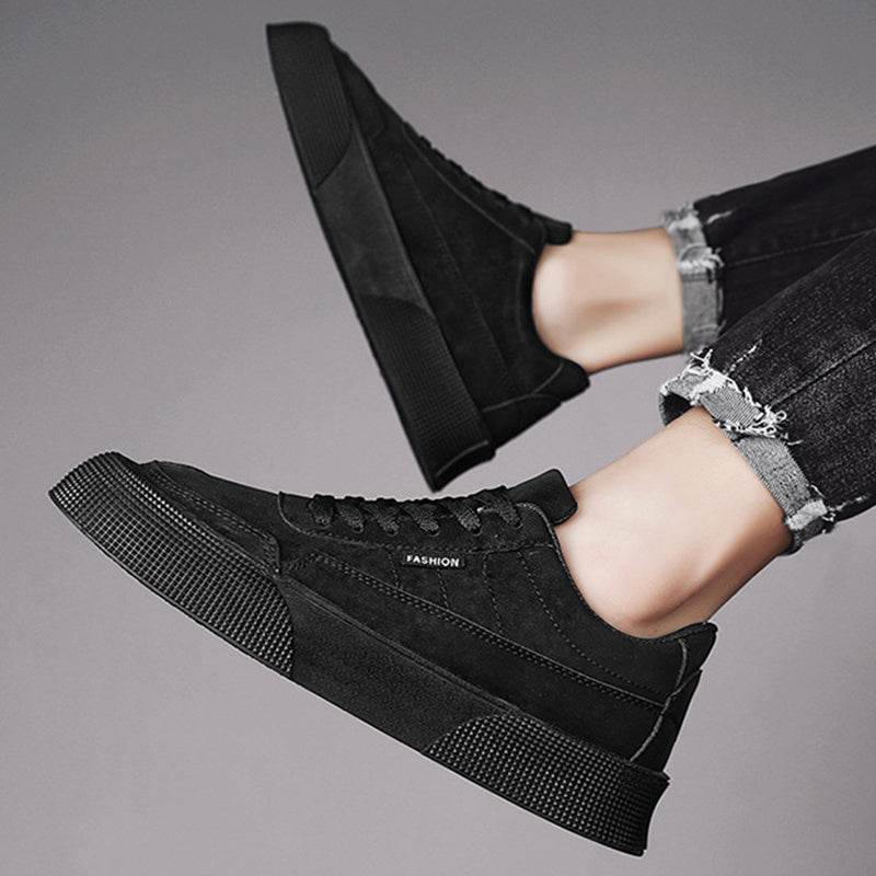 Casual Board Flat Shoes Men Breathable Thick-soled Lace-up Sneakers For Walking Running - ProTrendyz