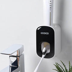 Wall Mounted Automatic Toothpaste Holder Bathroom Accessories Set Dispenser - ProTrendyz