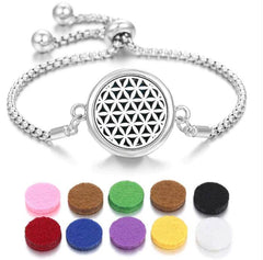 2024 New Kaleidoscope Aromatherapy Bracelet Perfume Essential Oil Diffuser Locket Bracelet Charms Women Aroma Diffuser Jewelry - ProTrendyz