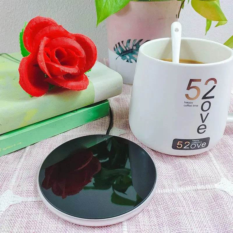 USB Coffee Mug Cup Warmer Milk Tea Water Cup Heating Electric Touch Pad Temperature Adjustable Hot Tea Maker Heater Warmer - ProTrendyz