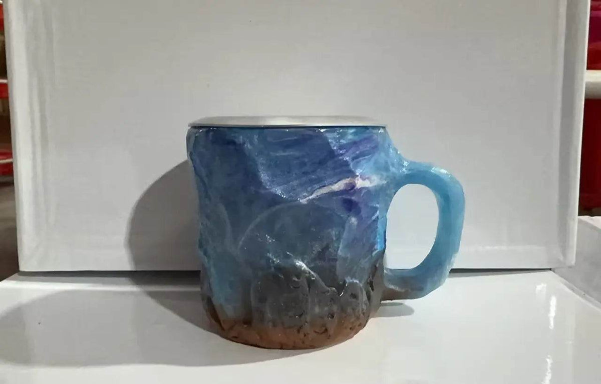 400ml Resin Mineral Crystal Coffee Mugs With Handles Elegant Fake Mineral Crystal Cup For Workplace Home Decor Christmas Gift Kitchen Gadgets - ProTrendyz