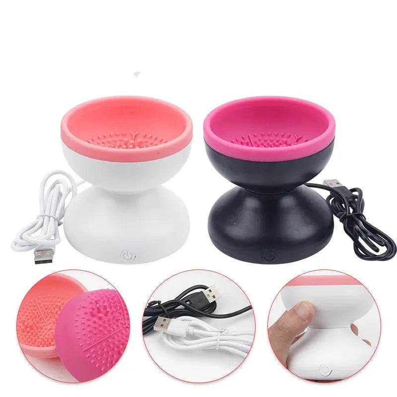 Electric Makeup Brush Cleaner Machine Portable Automatic USB Cosmetic Brush Cleaner Tools For All Size Beauty Makeup Brushes Set - ProTrendyz