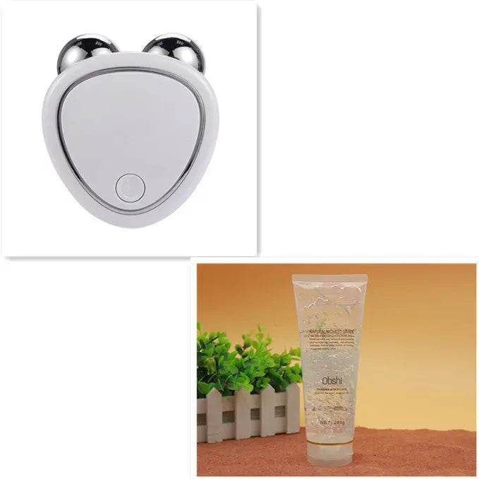 Portable Facial Micro-current Beauty Instrument For Lifting Thinning And Reducing Edema With Double Roller Massager - ProTrendyz