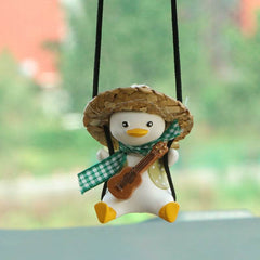 Car Pendant Cute Anime Little Duck Swing Auto Rearview Mirror Hanging Ornaments Interior Decoraction Accessories For Girls Gifts - ProTrendyz