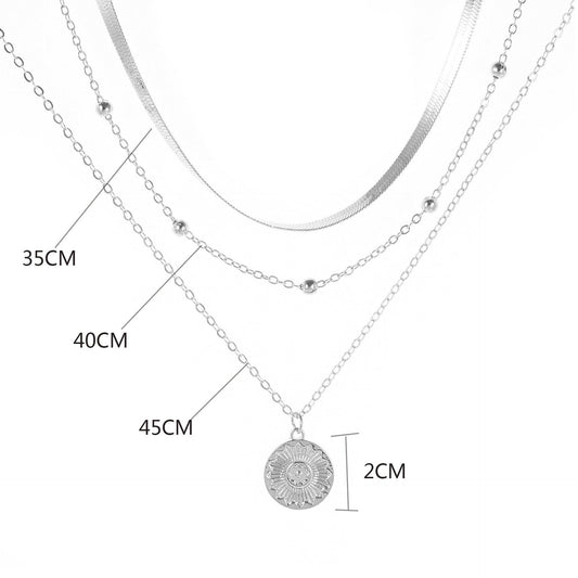 Women's Fashion Personalized Simple Multi-layer Lotus Pendant Necklace - ProTrendyz