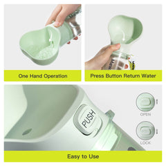 Mewoofun Pet Dog Water Bottle Feeder Bowl 2 in 1 Leak Proof Portable Food Bottle Pets Outdoor Travel Drinking Include Poop Bag - ProTrendyz