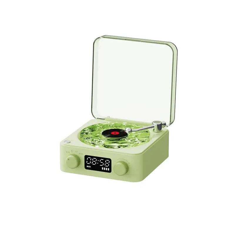 Retro Turntable Speaker Wireless Bluetooth-compatible 5.0 Vinyl Record Player Stereo Sound With White Noise RGB Projection Lamp Effect - ProTrendyz