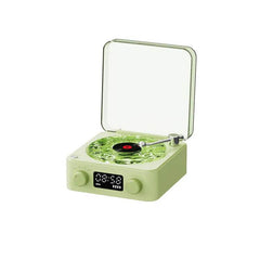 Retro Turntable Speaker Wireless Bluetooth-compatible 5.0 Vinyl Record Player Stereo Sound With White Noise RGB Projection Lamp Effect - ProTrendyz