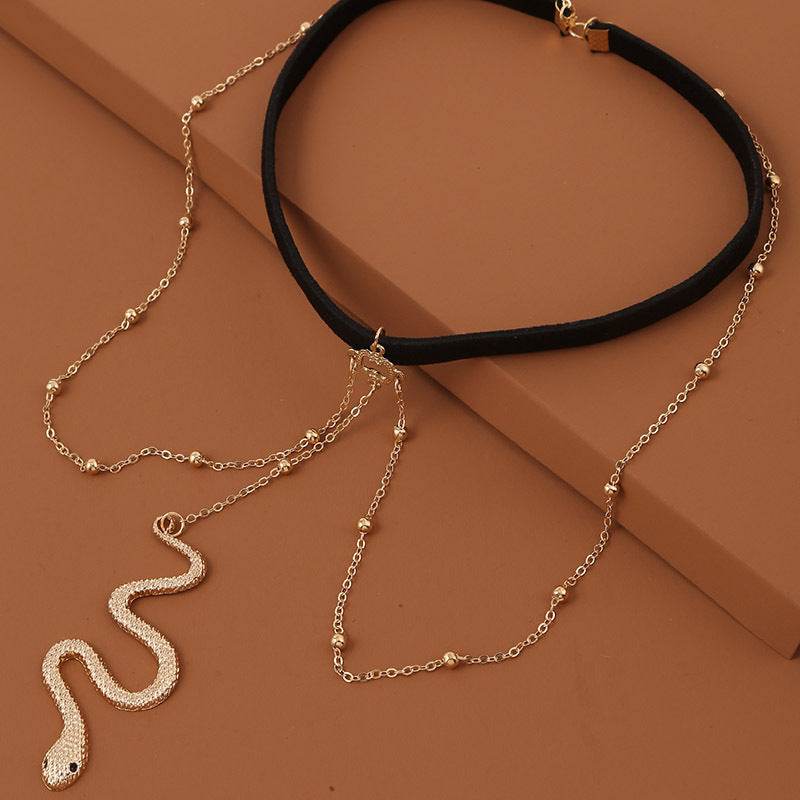 Bohemian Boho Gold Color Metal Beaded Chain Thigh Chain For Women Big Snake Pendants Leg Chain Body Jewelry Beach Style Gift - ProTrendyz