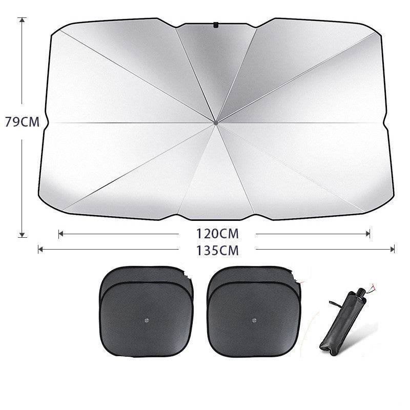 Foldable Car Windshield Sun Shade Umbrella UV Protection Heat Insulation Parasol Auto Front Window Cover Interior Protector Summer Gadgets - ProTrendyz
