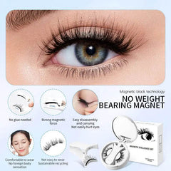 Magnetic False Eyelashes Integrated Storage Box Glue-free Magnet False Eyelashes Natural Makeup Tools With Applicater - ProTrendyz