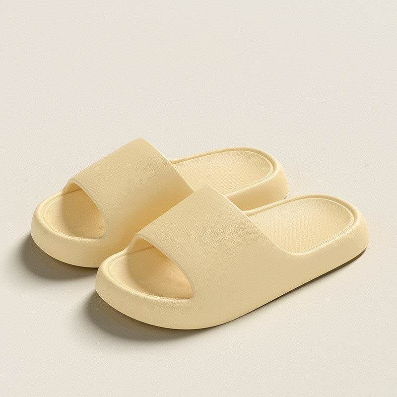 Solid Thick-soled Home Slippers Summer Non-slip Floor Bathroom Slipper For Women Men's House Shoes - ProTrendyz