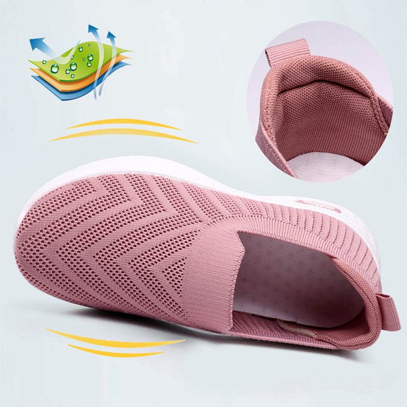 Casual Mesh Shoes Sock Slip On Flat Shoes For Women Sneakers Casual Soft Sole Walking Sports Shoe - ProTrendyz