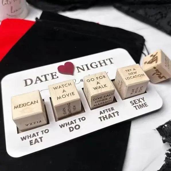 Wooden Date Night Dice Wooden Date Night Ideas Game Dice Romantic Couple Date Night Game Action Decision Dice Games For Couple - ProTrendyz
