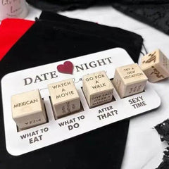 Wooden Date Night Dice Wooden Date Night Ideas Game Dice Romantic Couple Date Night Game Action Decision Dice Games For Couple - ProTrendyz