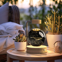 Crystal Ball Cosmic Dinosaur Indoor Night Light USB Power Warm Bedside Light Birthday Gift Night Lamp ProTrendyz